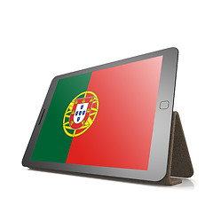 Image showing Tablet with Portugal flag