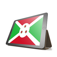 Image showing Tablet with Burundi flag