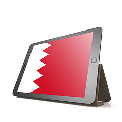 Image showing Tablet with Bahrain flag