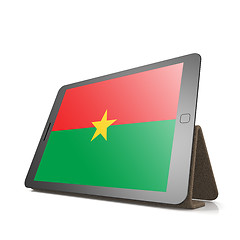 Image showing Tablet with Burkina Faso flag