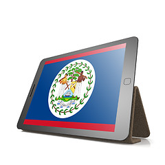 Image showing Tablet with Belize flag