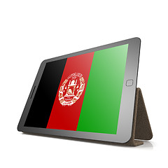 Image showing Tablet with Afghanistan flag