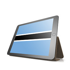 Image showing Tablet with Botswana flag