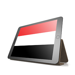 Image showing Tablet with Yemen flag