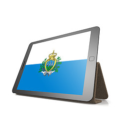 Image showing Tablet with San Marino flag