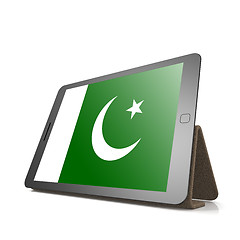 Image showing Tablet with Pakistan flag