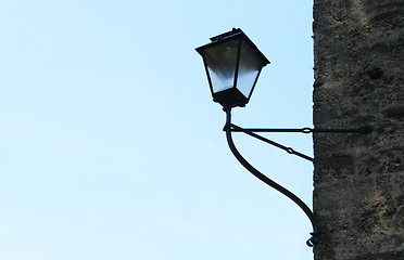 Image showing Simple metal and glass lantern