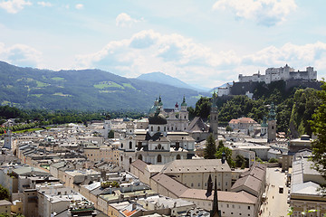 Image showing Salzburg Old Town and Festung Hohensalzburg