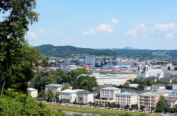 Image showing View over Salzburg city in Europe