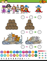 Image showing math game cartoon illustration