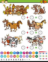 Image showing math game cartoon illustration