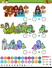 Image showing educational game cartoon illustration