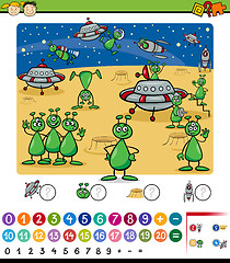 Image showing numbers game cartoon illustration