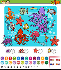 Image showing educational math game cartoon