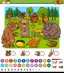 Image showing counting animals cartoon game