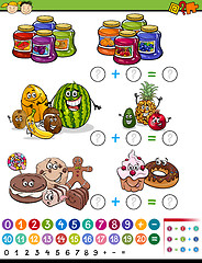 Image showing mathematical game cartoon illustration