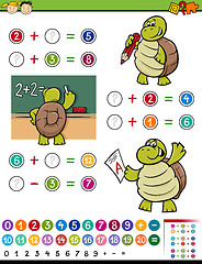 Image showing math game cartoon illustration