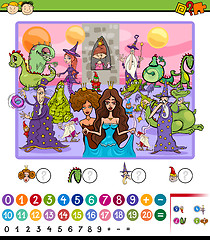 Image showing numbering game cartoon illustration