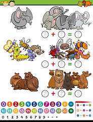 Image showing mathematical game cartoon illustration