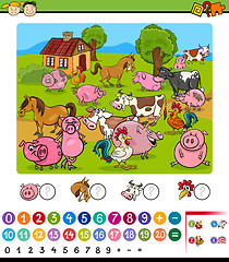 Image showing counting game cartoon illustration