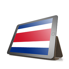 Image showing Tablet with Costa Rica flag
