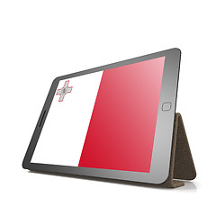 Image showing Tablet with Malta flag