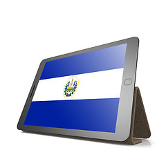 Image showing Tablet with El Salvador flag