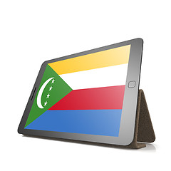 Image showing Tablet with Comoros flag