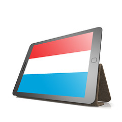 Image showing Tablet with Luxembourg flag