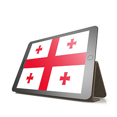 Image showing Tablet with Georgia flag