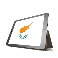 Image showing Tablet with Cyprus flag