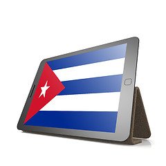 Image showing Tablet with Cuba flag