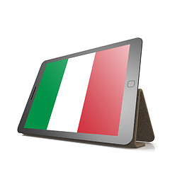 Image showing Tablet with Italy flag