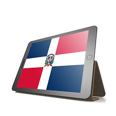 Image showing Tablet with Dominican Republic flag