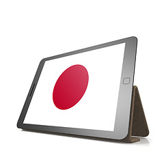 Image showing Tablet with Japan flag