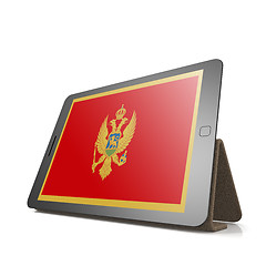 Image showing Tablet with Montenegro flag