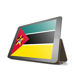 Image showing Tablet with Mozambique flag