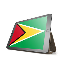 Image showing Tablet with Guyana flag