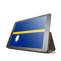 Image showing Tablet with Nauru flag