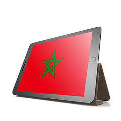 Image showing Tablet with Morocco flag