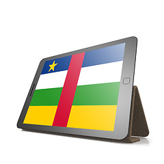 Image showing Tablet with Central African Republic flag