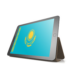 Image showing Tablet with Kazakhstan flag