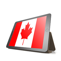 Image showing Tablet with Canada flag