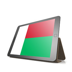 Image showing Tablet with Madagascar flag