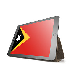 Image showing Tablet with East Timor flag