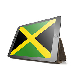 Image showing Tablet with Jamaica flag