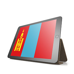 Image showing Tablet with Mongolia flag