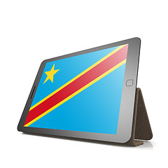 Image showing Tablet with Democratic Republic of the Congo flag