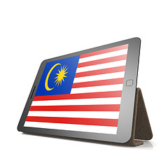 Image showing Tablet with Malaysia flag