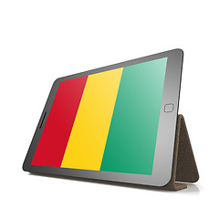 Image showing Tablet with Guinea flag